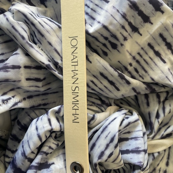 NEW - JONATHAN SIMKHAI Tie Dye Front Twist One Piece Swimsuit size large - Picture 3 of 5